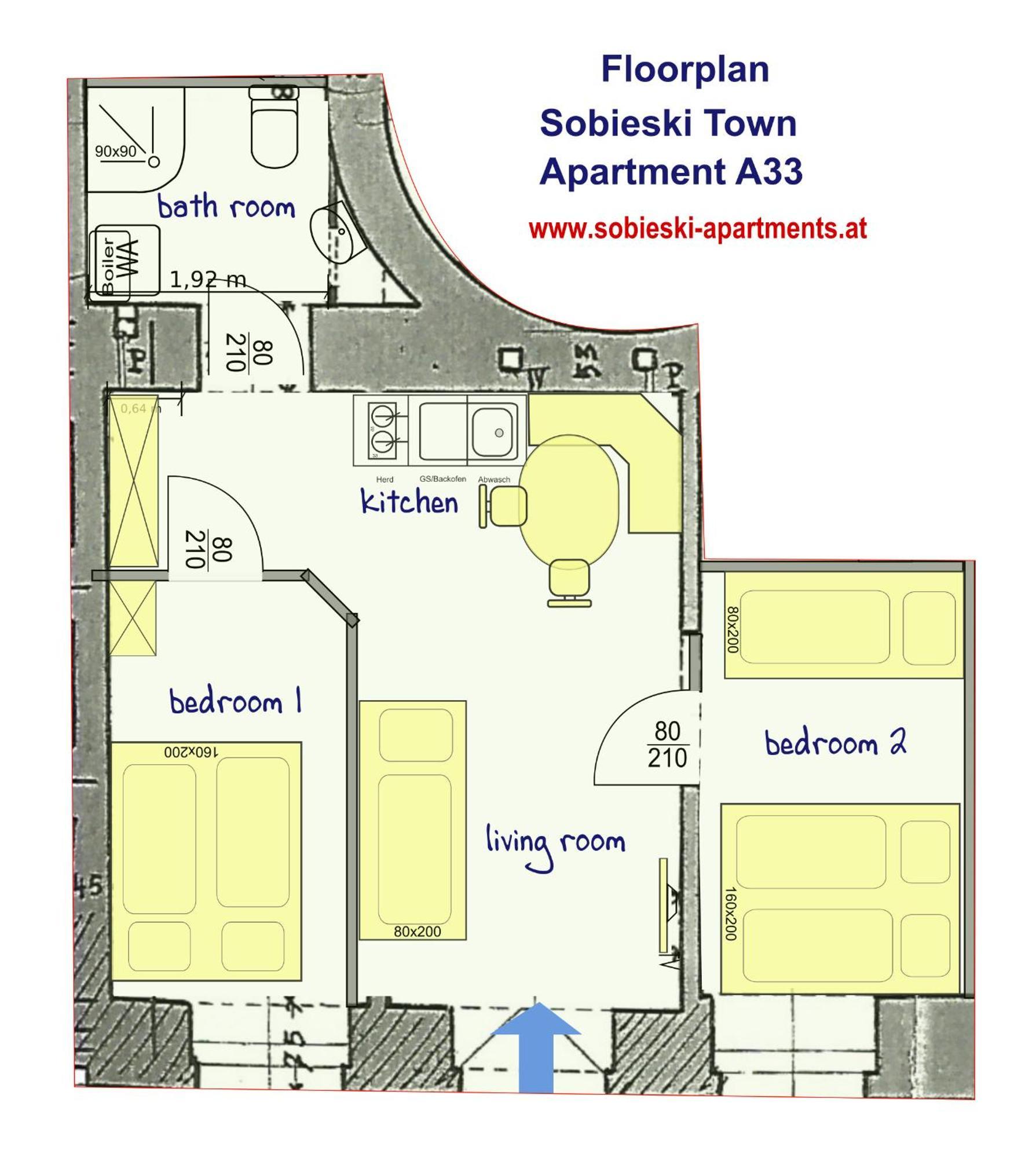 Sobieski Town Apartments Вена Номер фото
